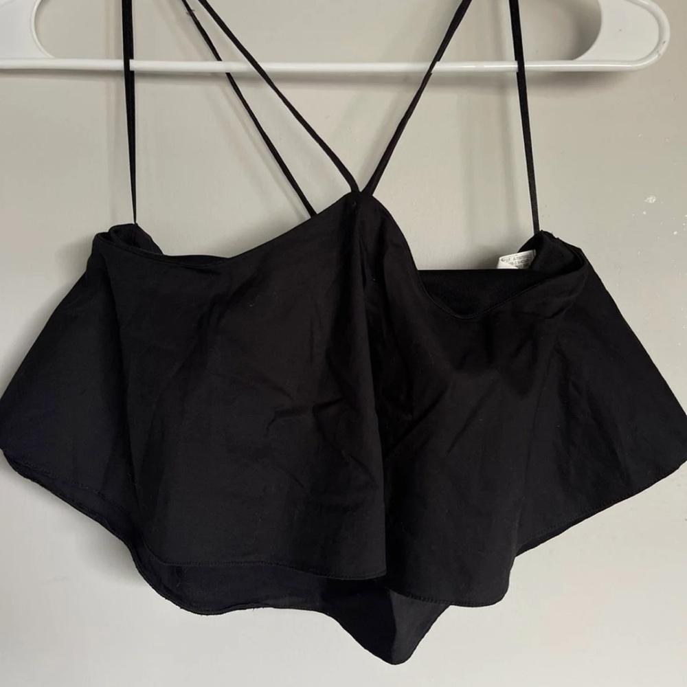 Zara black crop top